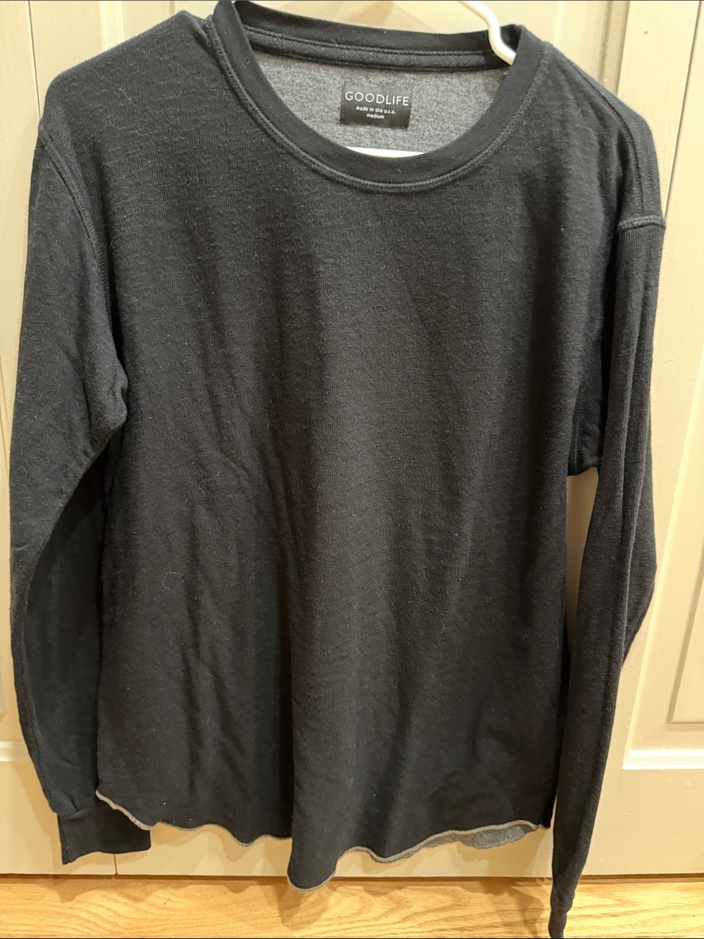 Goodlife Men’s Black Long-Sleeve Crewneck Tee